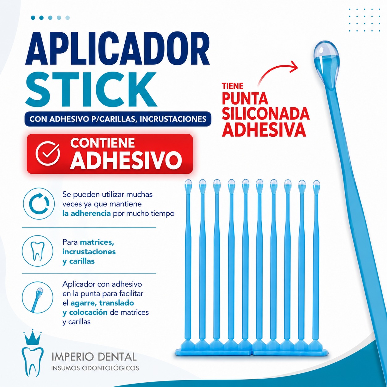 APLICADOR STICK CON ADHESIVO P/CARILLAS, INCRUSTACIONES