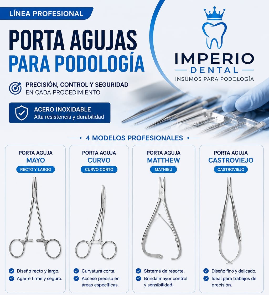 PINZAS PORTA AGUJA PODOLOGIA