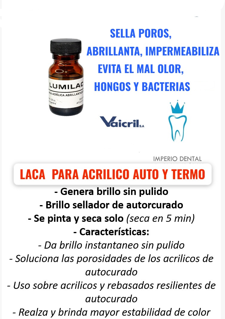 LACA ABRILLANTADORA IMPERMEABILIZADORA DE ACRILICO LUMILAC